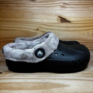 Crocs Blitzen Brown with Removable Beige Faux Fur Liner Slip on Clogs Size W9 M7